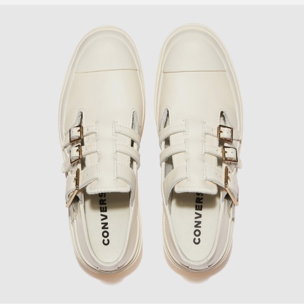 Converse • Cream Triple-Buckle Platform Loafer - Picture 4 of 16